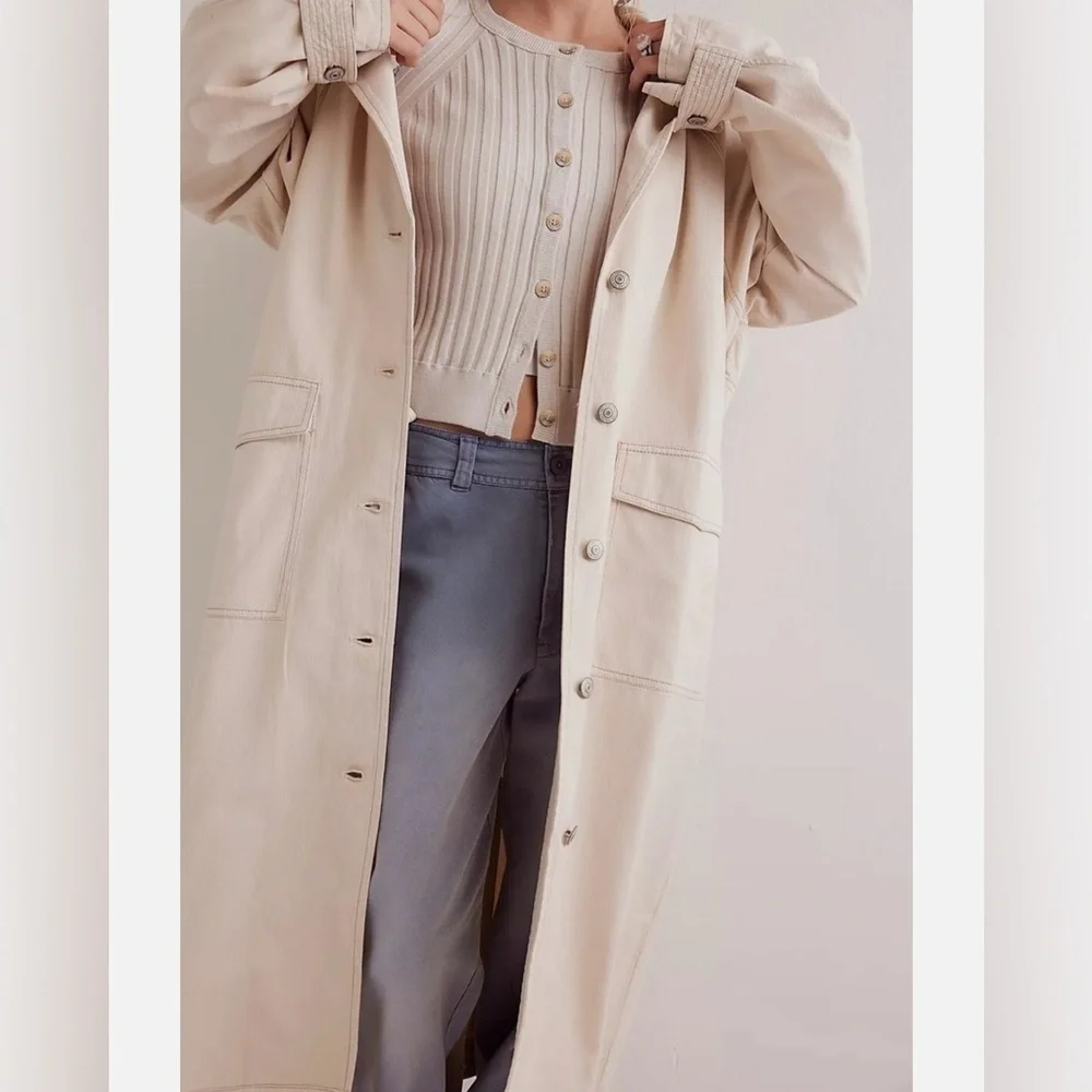 Free People perry washed trench coat